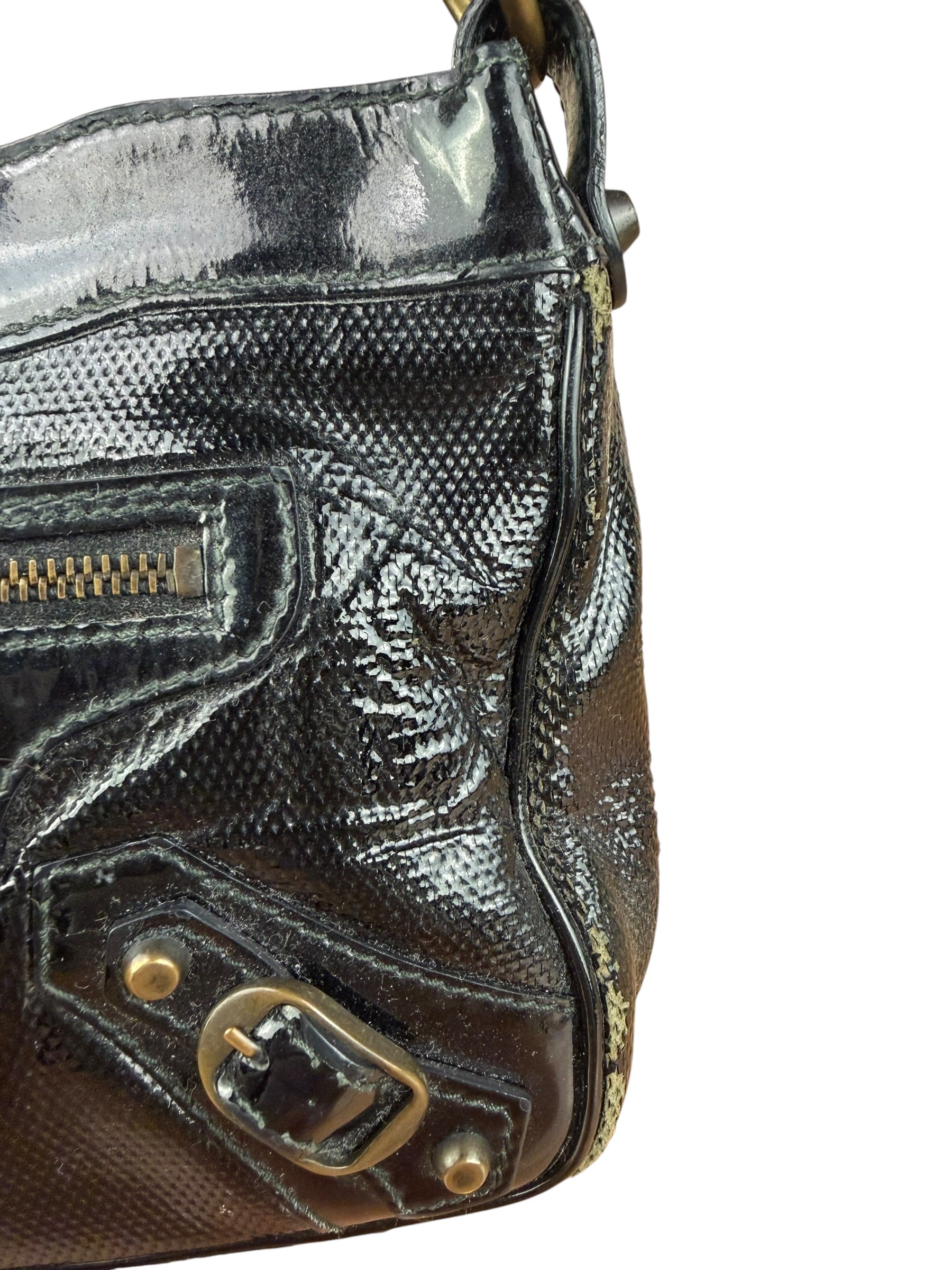 Balenciaga Black Leather Classic City Shoulder Bag