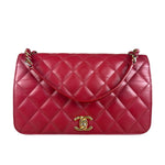 Chanel Dark Fuchsia Quilted Leather Flap Bag 2019