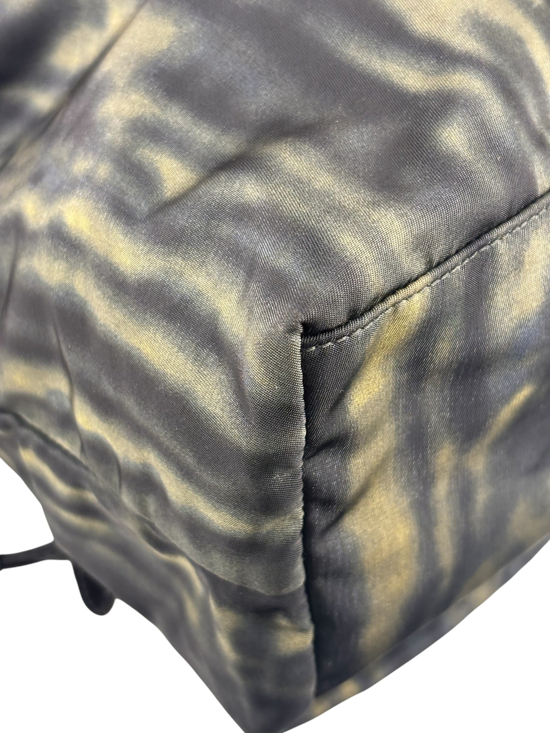 Prada Green/Black Nylon Tessuto Stampato Shoulder Bag