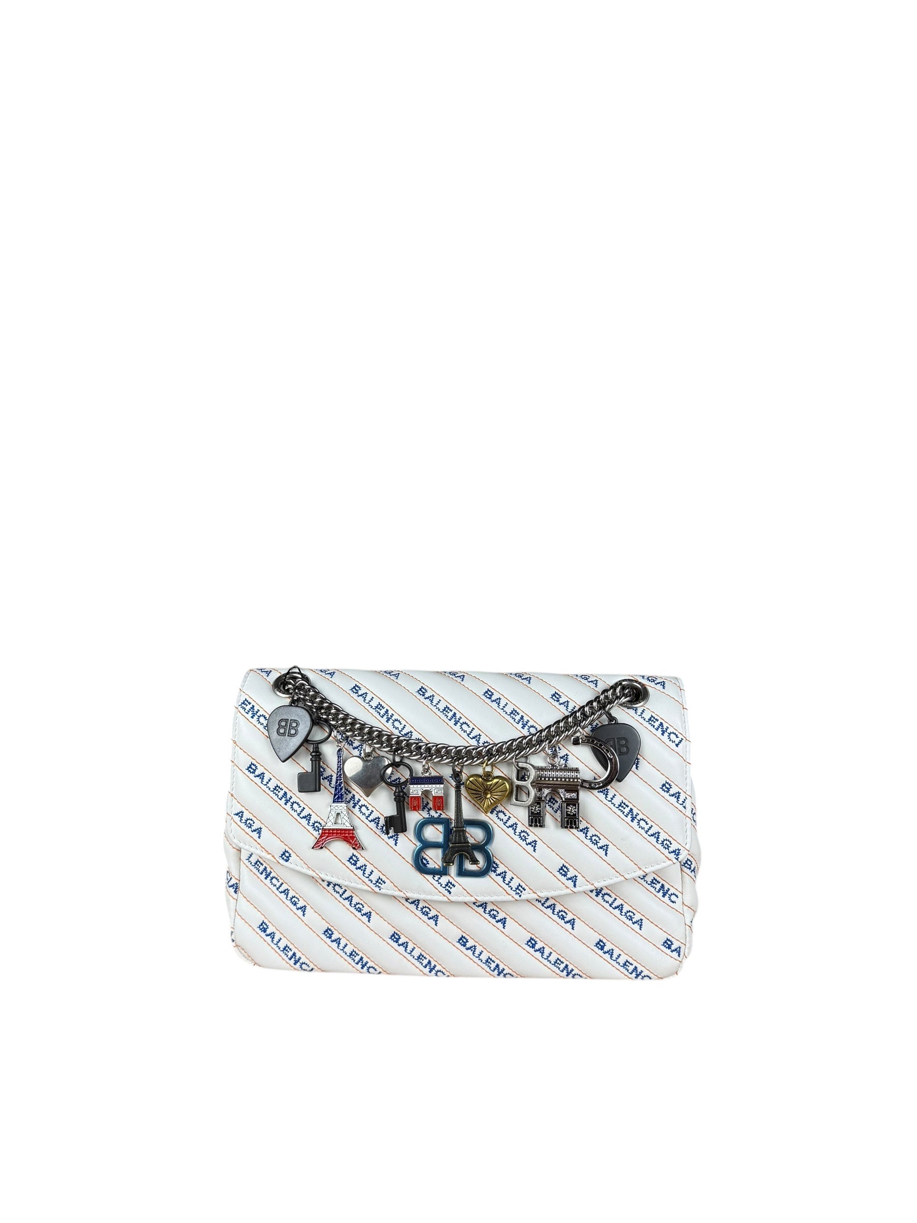 Balenciaga Calfskin Leather Souvenir Charm Bag w/ Dust Bag