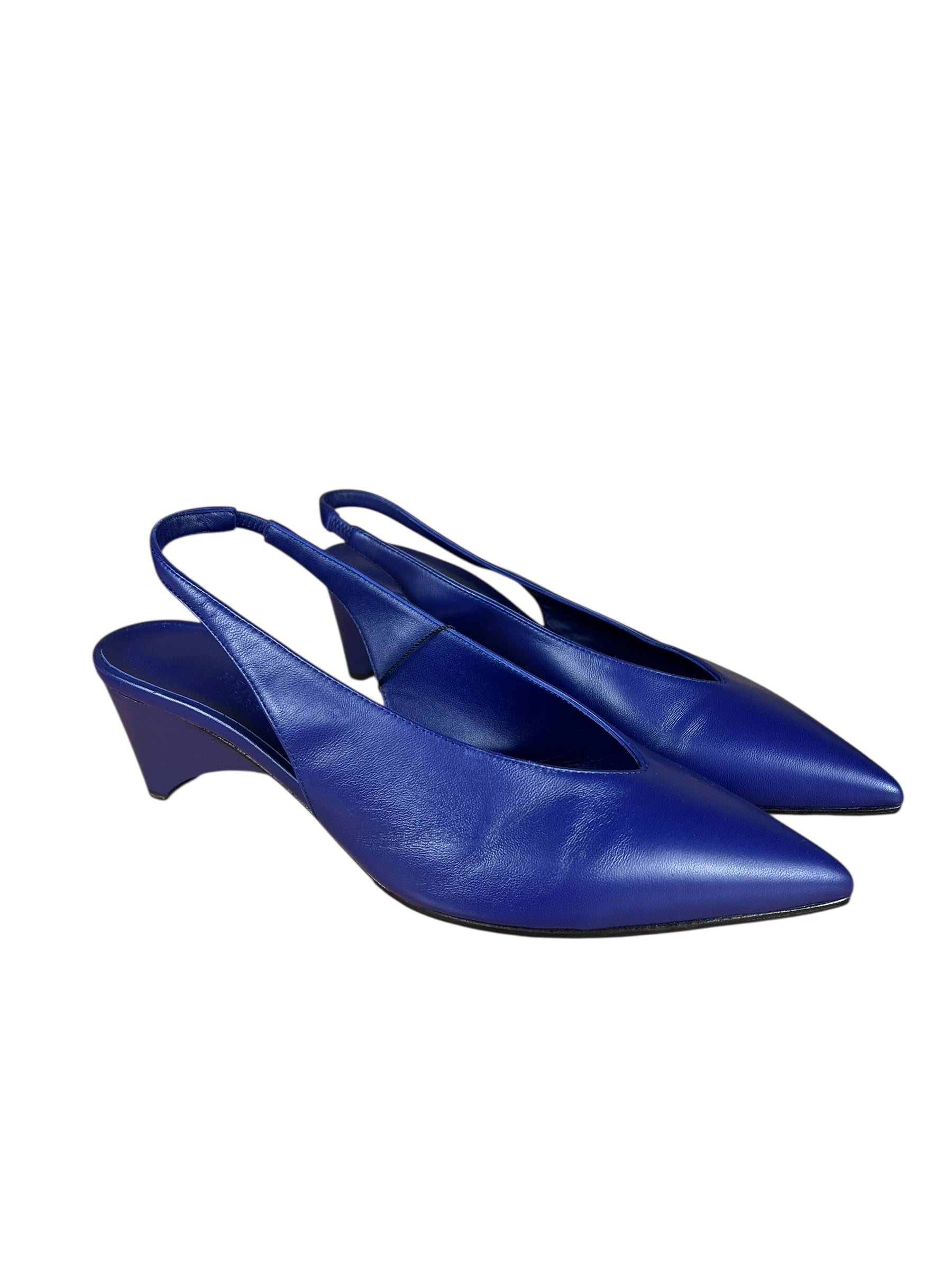 Hermes Intime 55 Leather Slingback Pumps