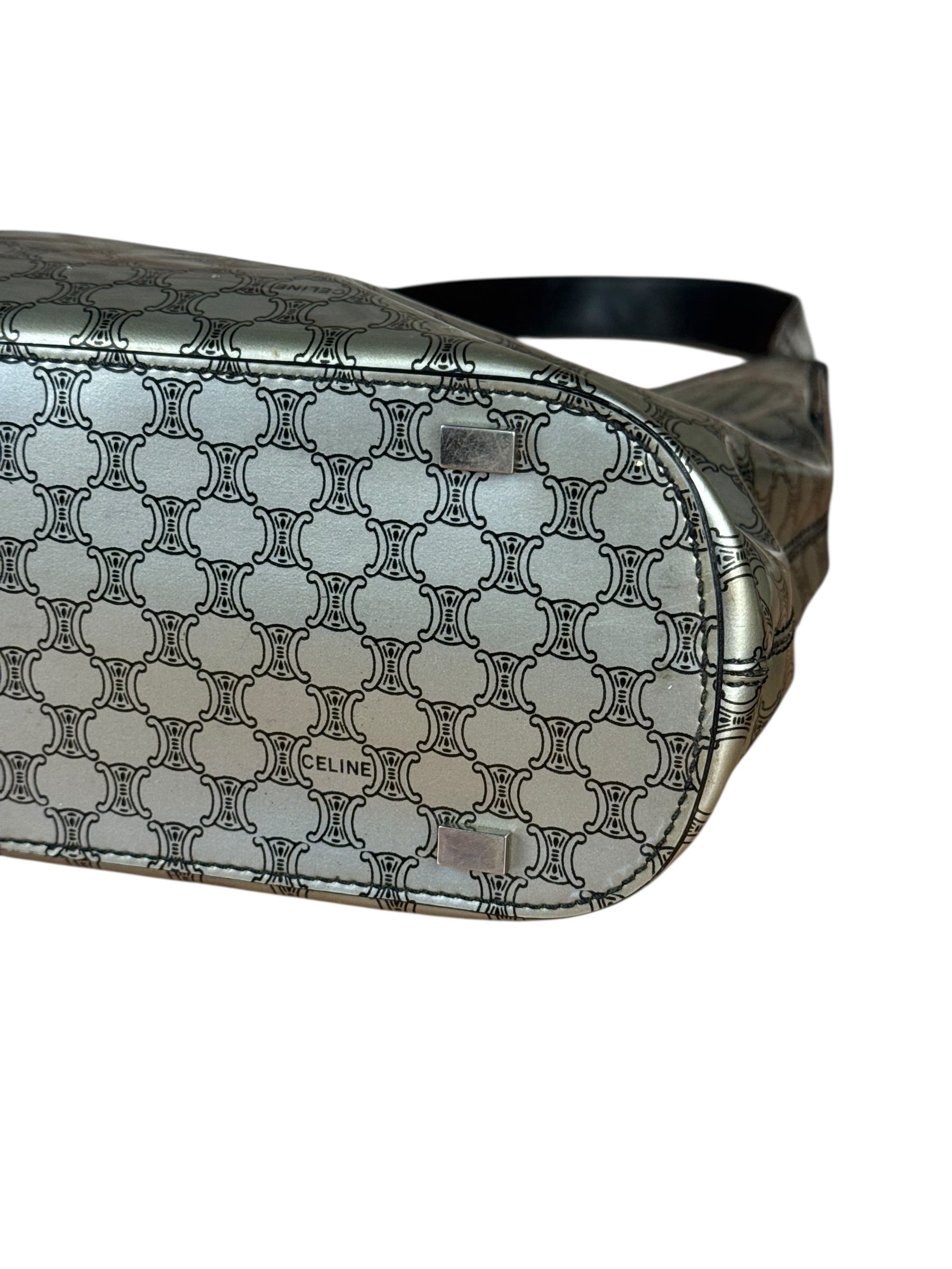 Celine Vintage Macadam Vinyl Bucket Bag