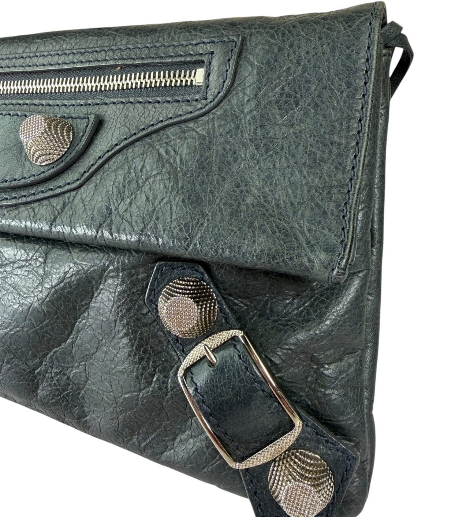 Balenciaga Grey Lambskin Giant Envelope Clutch
