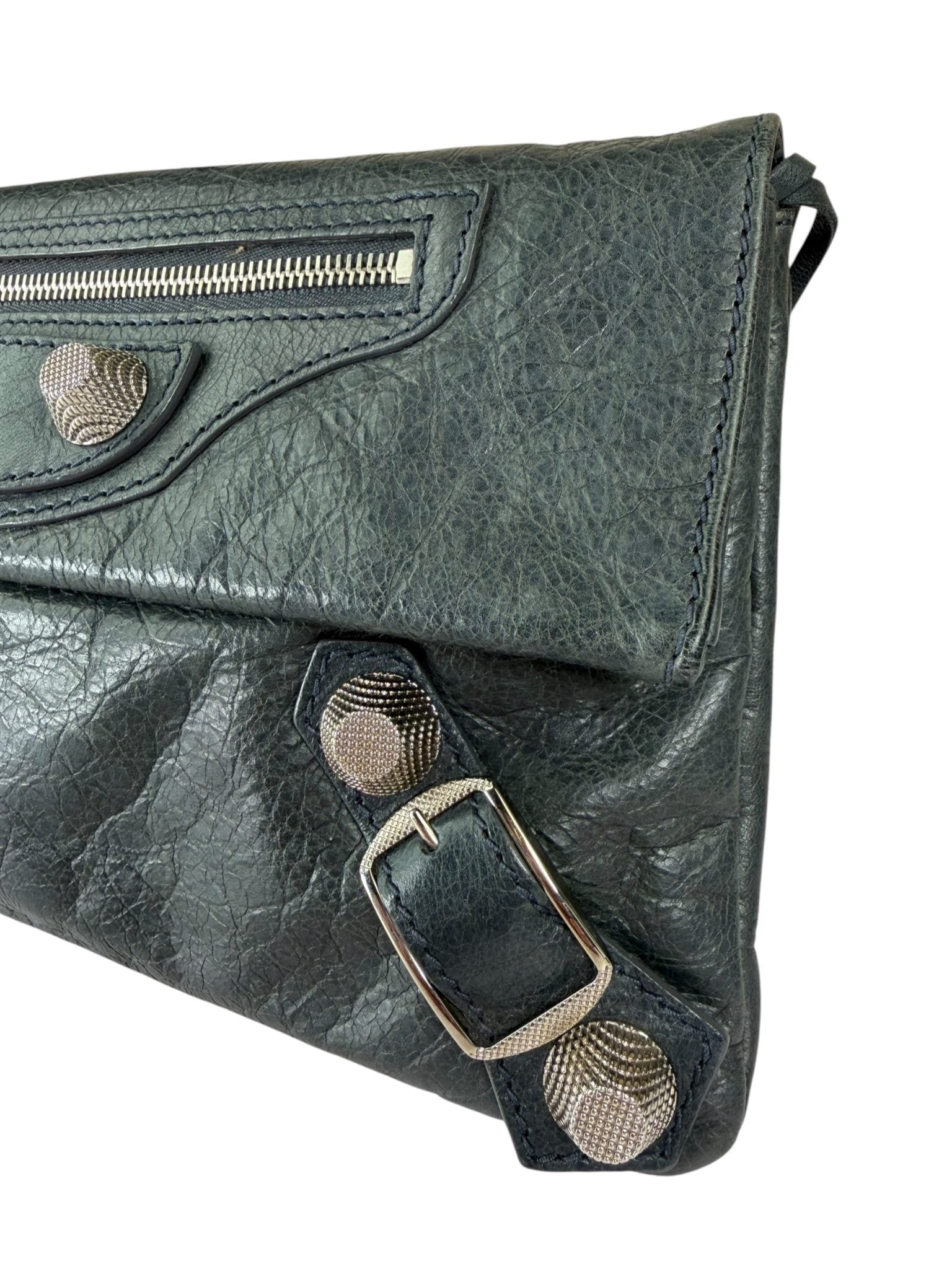 Balenciaga Grey Lambskin Giant Envelope Clutch