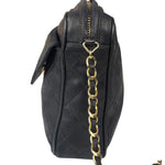 Chanel Vintage Black Quilted Leather CC Camera Bag 1989