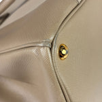 Prada Beige Saffiano Leather Galleria Large Shoulder Bag