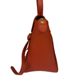 Celine Auburn Orange Leather Mini Belt Top Handle Bag