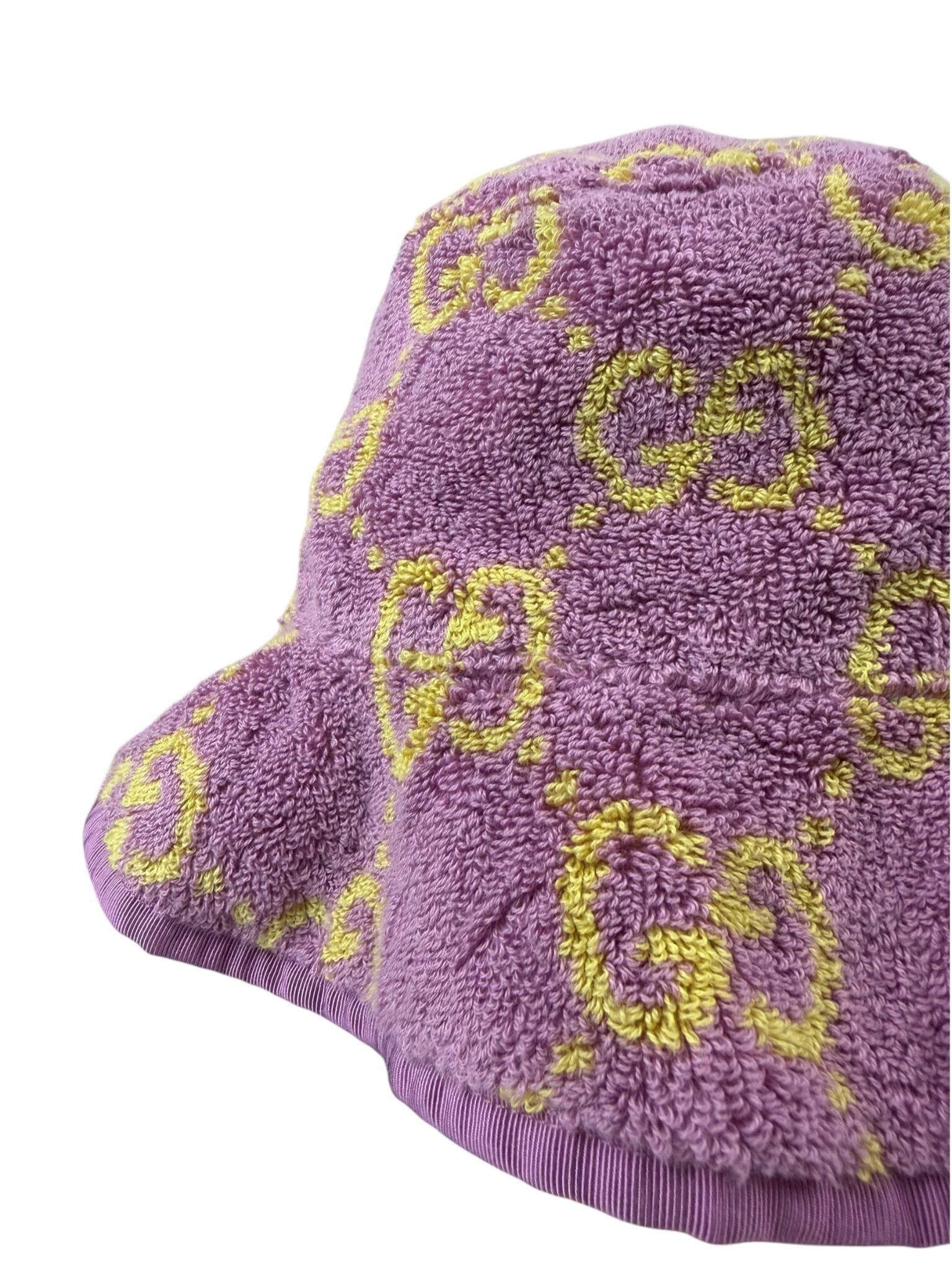 Gucci Pink/Yellow GG  Small Terry Bucket Hat