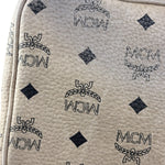 MCM Beige Leather Monogram Medium Stark Backpack