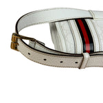 Gucci GG White Coated Canvas Sherry Line Belt Bag