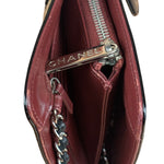 Chanel Black/Burgundy Chain Wallet Shoulder Bag 2010