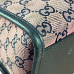 Gucci Bicolor Leather Trim GG Canvas Two-Way Tote Bag