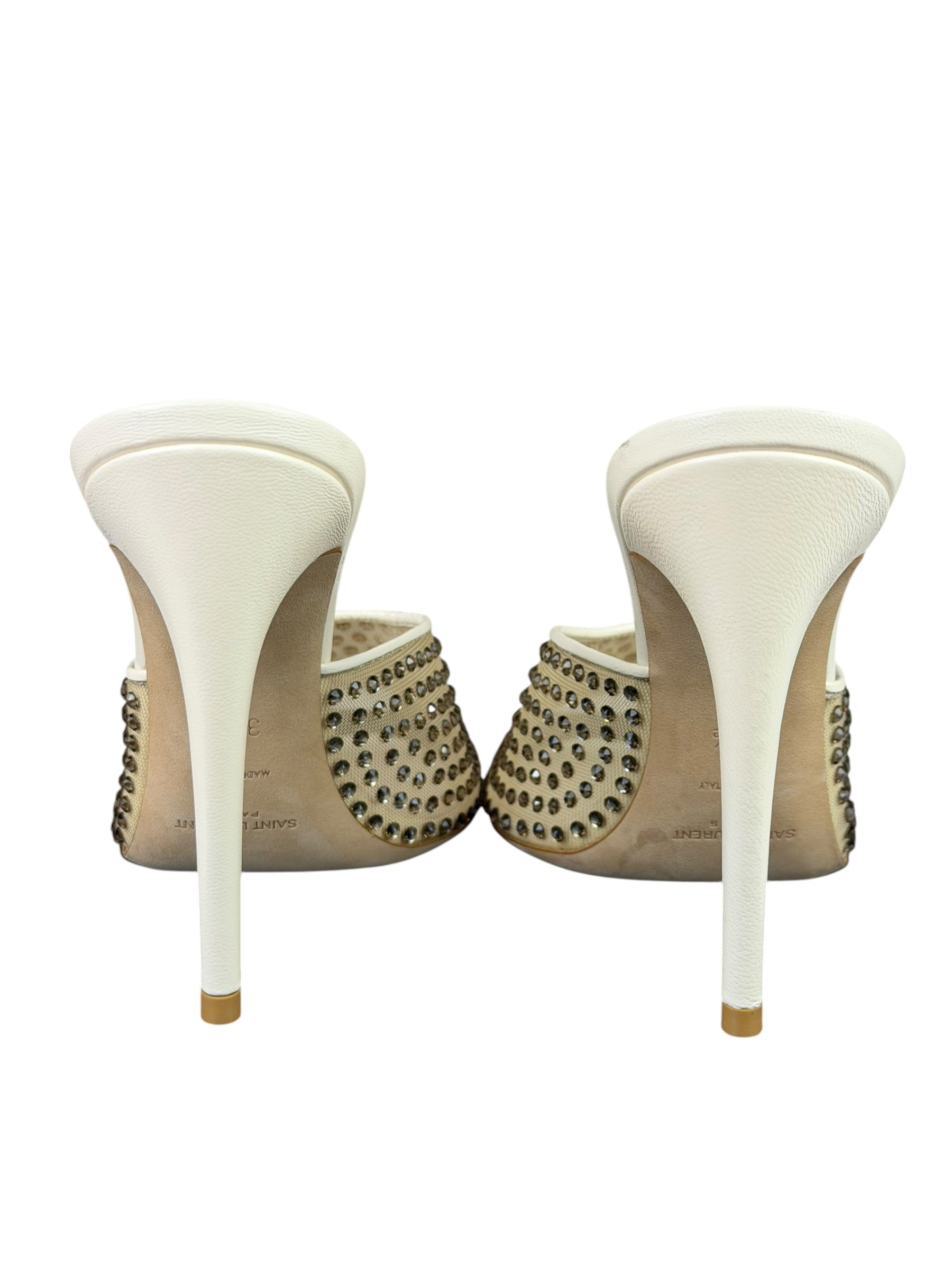 YSL Crystal Blonde Mules 37.5