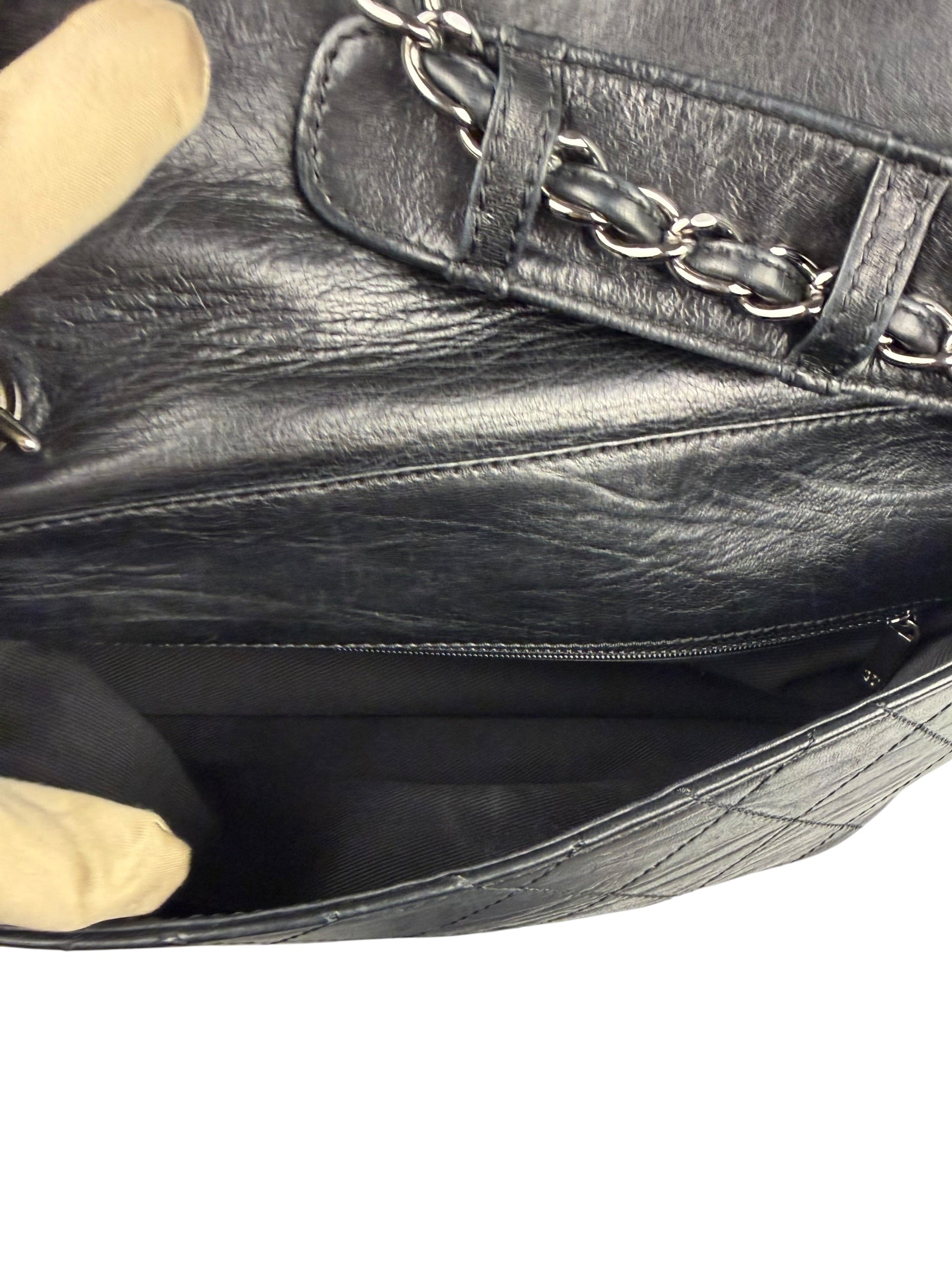 Chanel Black Calfskin Ritz Flap Bag 2007