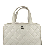 Chanel White CC Lambskin Wild Stitch Handbag 2003