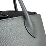 Prada Grey Saffiano Leather Two-Way Tote
