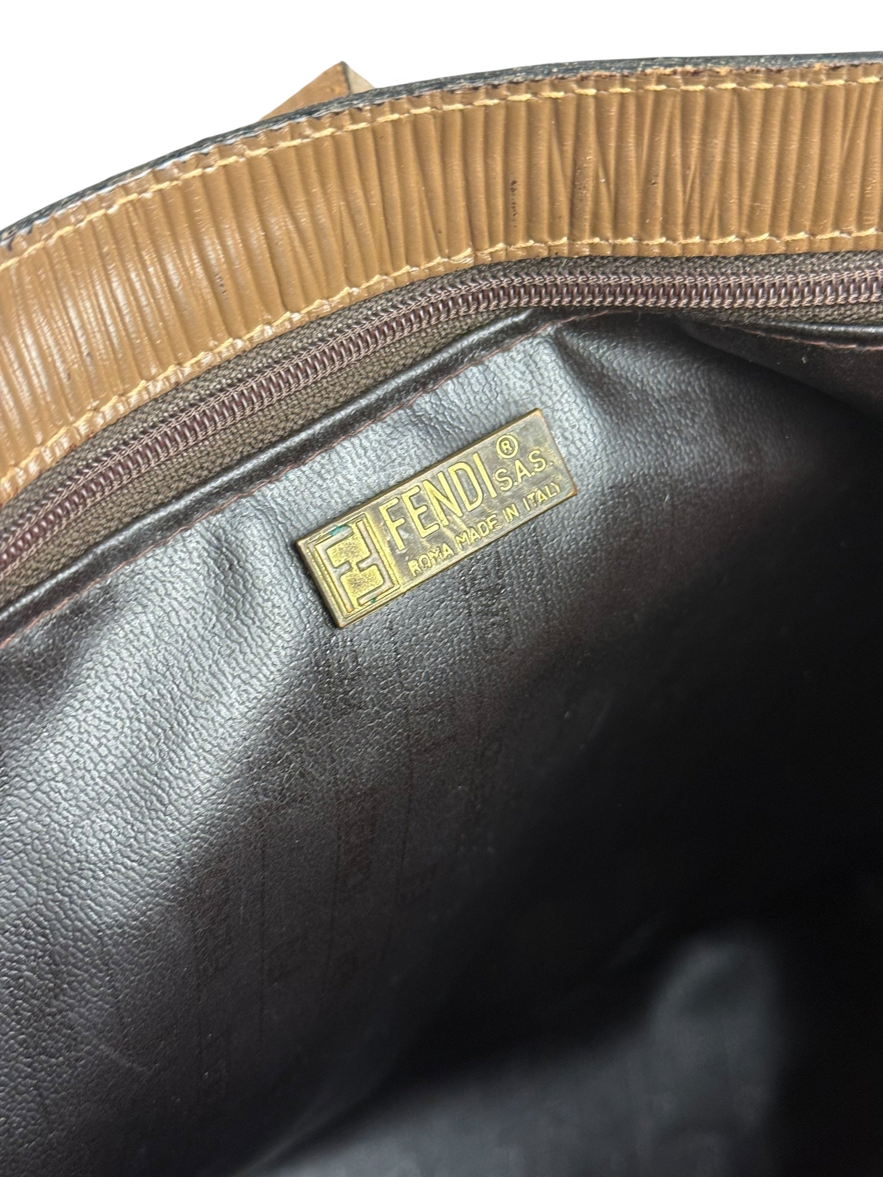 Fendi Vintage Zucca FF Bucket Shoulder Bag