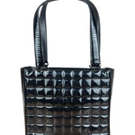 Chanel Black Patent Chocolate Bar Shoulder Tote 2002