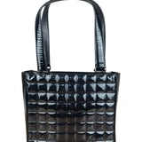 Chanel Black Patent Chocolate Bar Shoulder Tote 2002