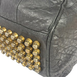 Alexander Wang Black Pebbled Leather Rocco Satchel