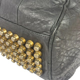 Alexander Wang Black Pebbled Leather Rocco Satchel
