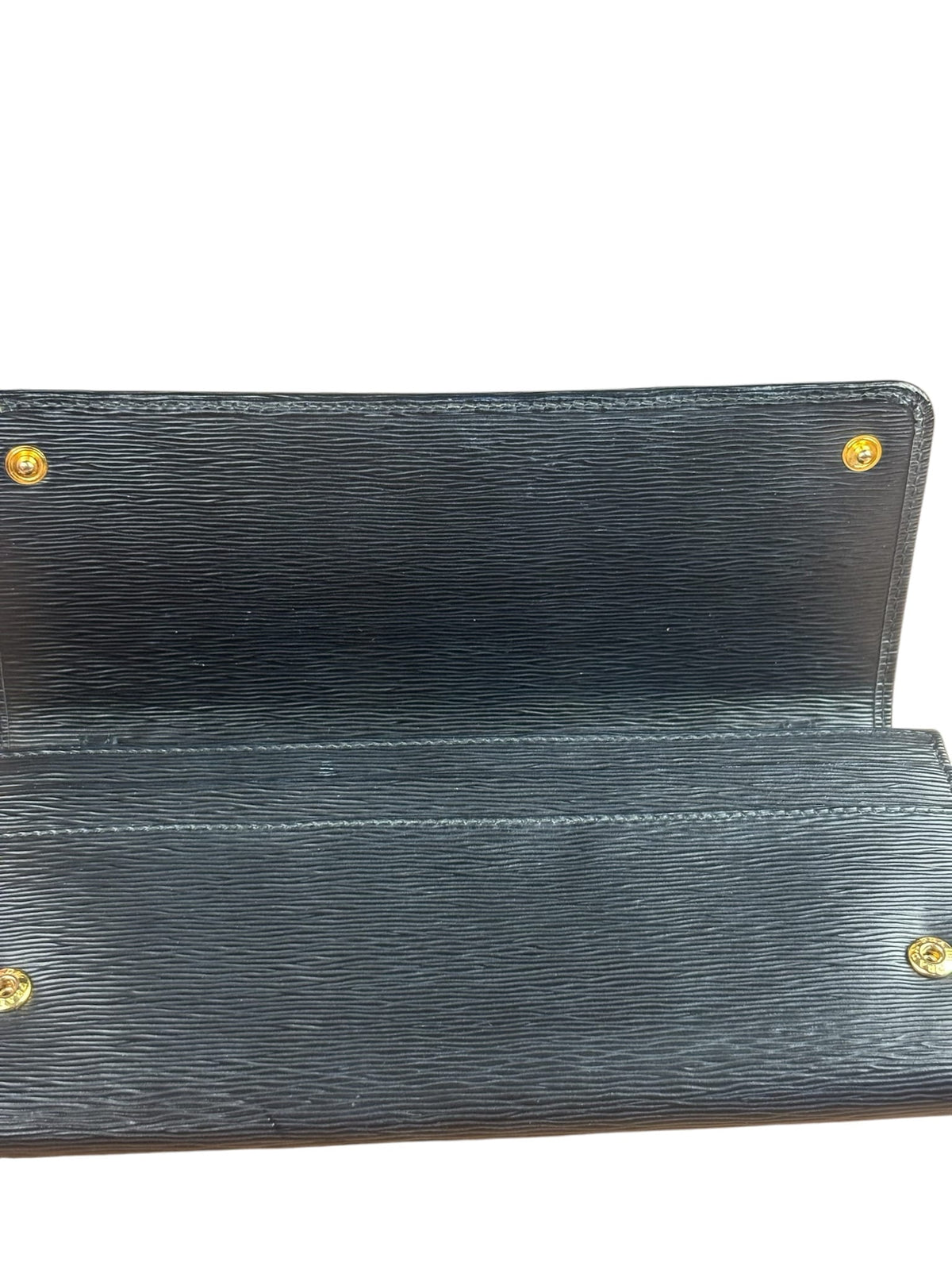 Prada Black Leather Flap Wallet On Chain
