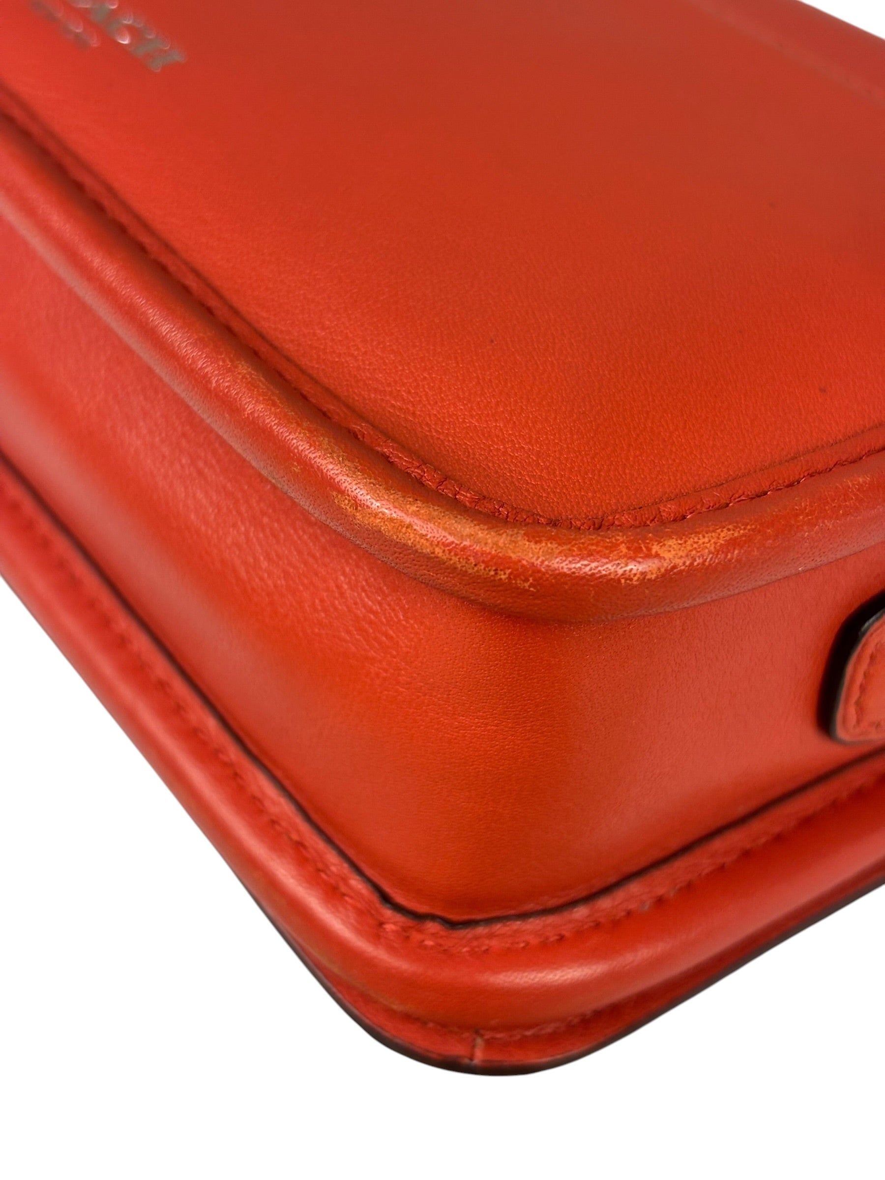 Coach Coral Red Leather Legacy Penny Shoulder Bag