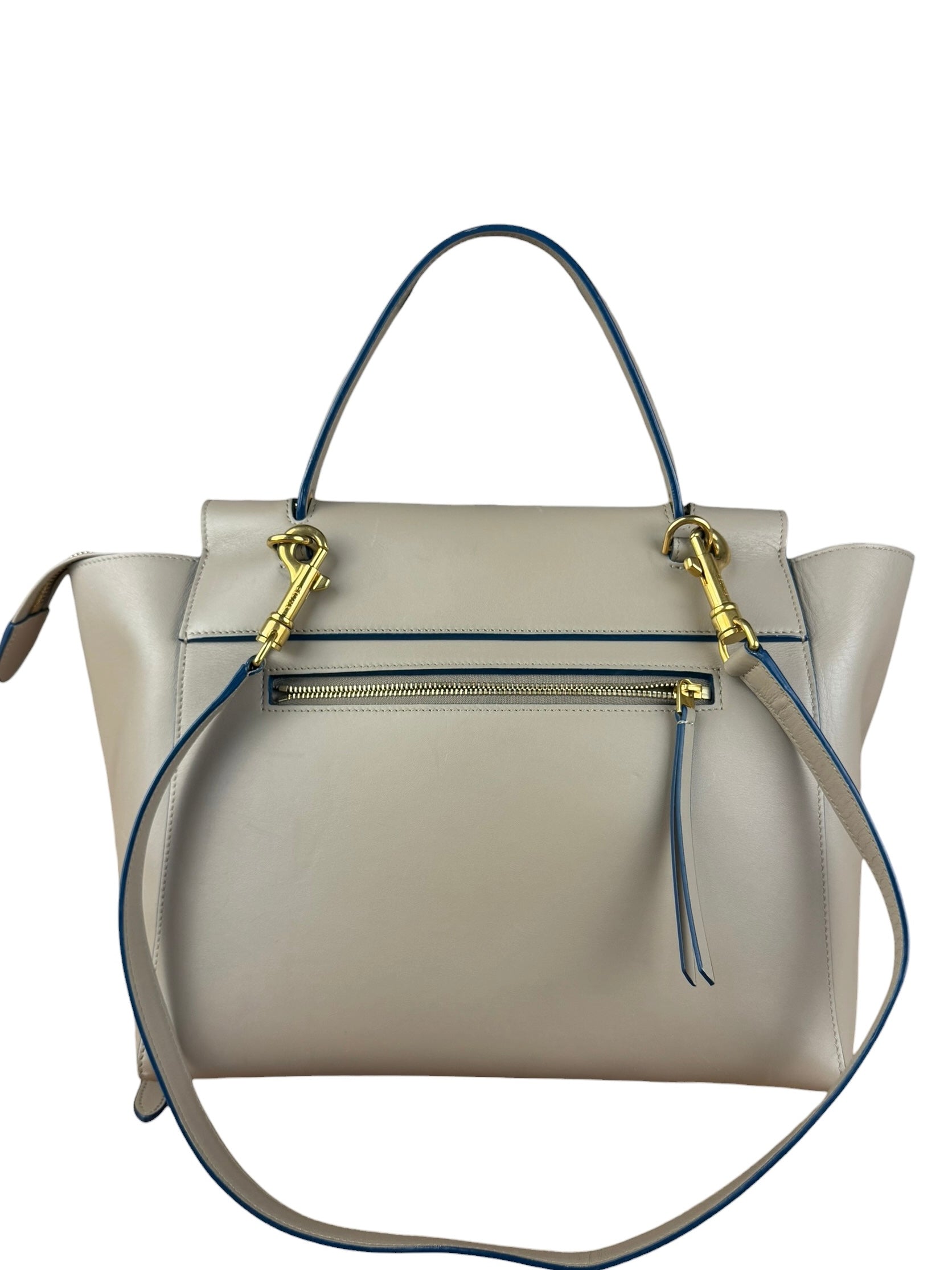 Celine Beige Leather Belt Two Way Bag