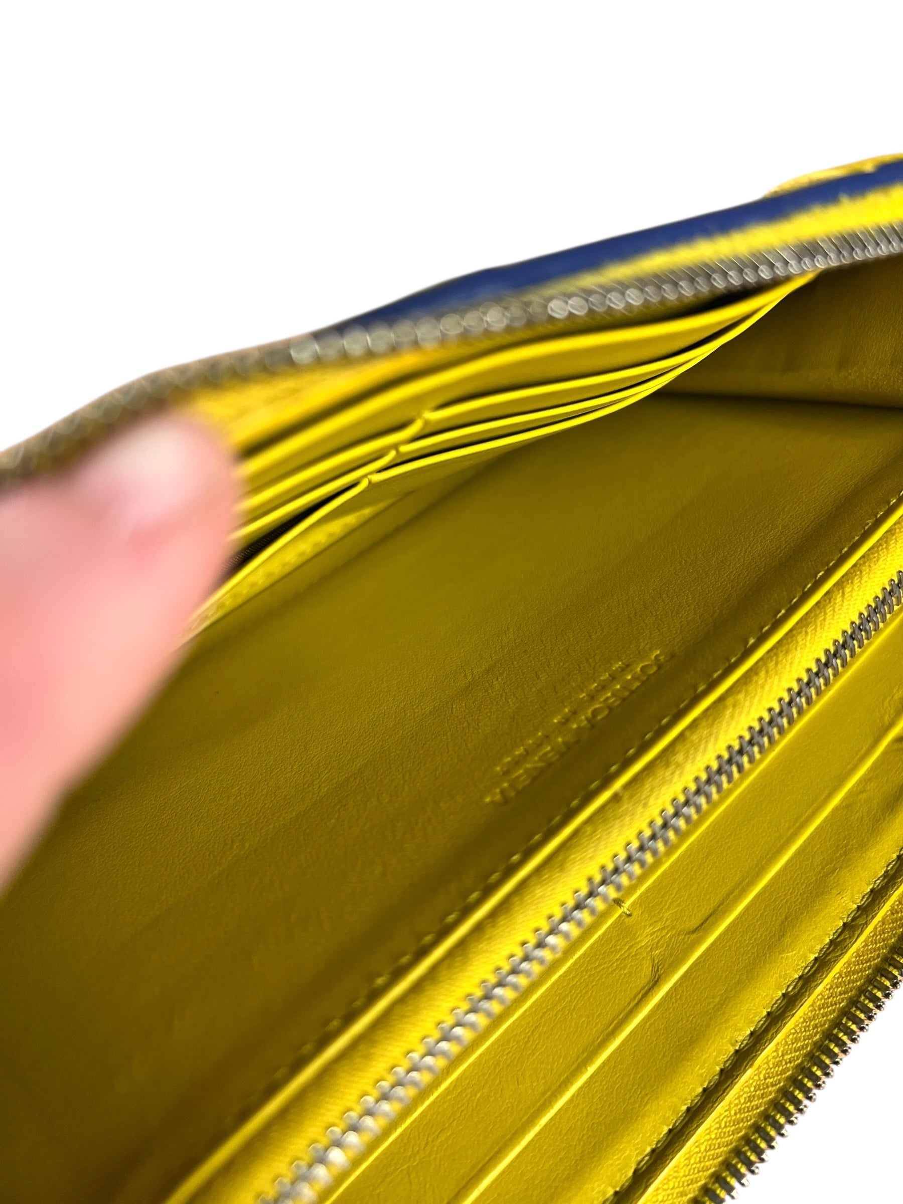 Bottega Veneta Large Intreccio Long Zip Wallet Yellow