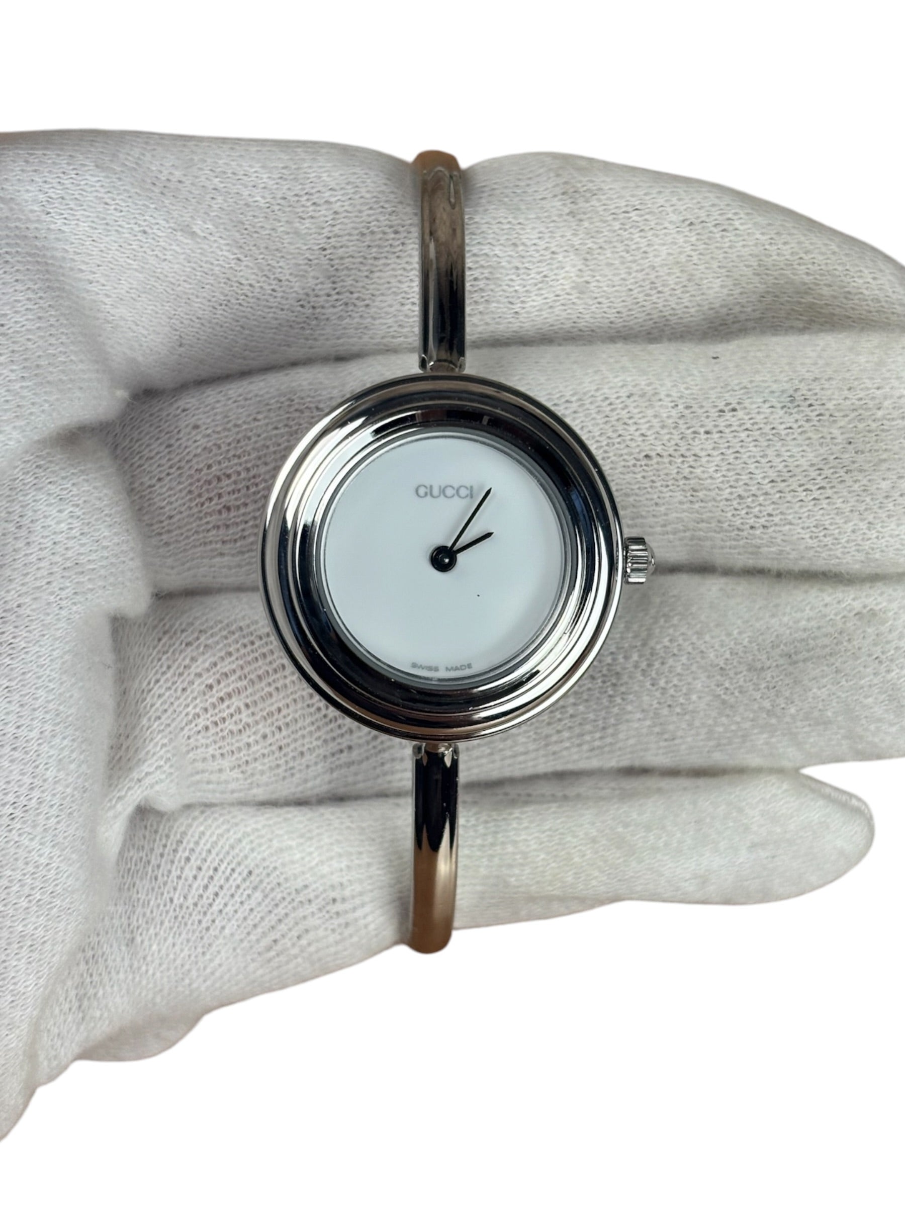 Gucci Stainless Silver Interchangeable Bezel Watch