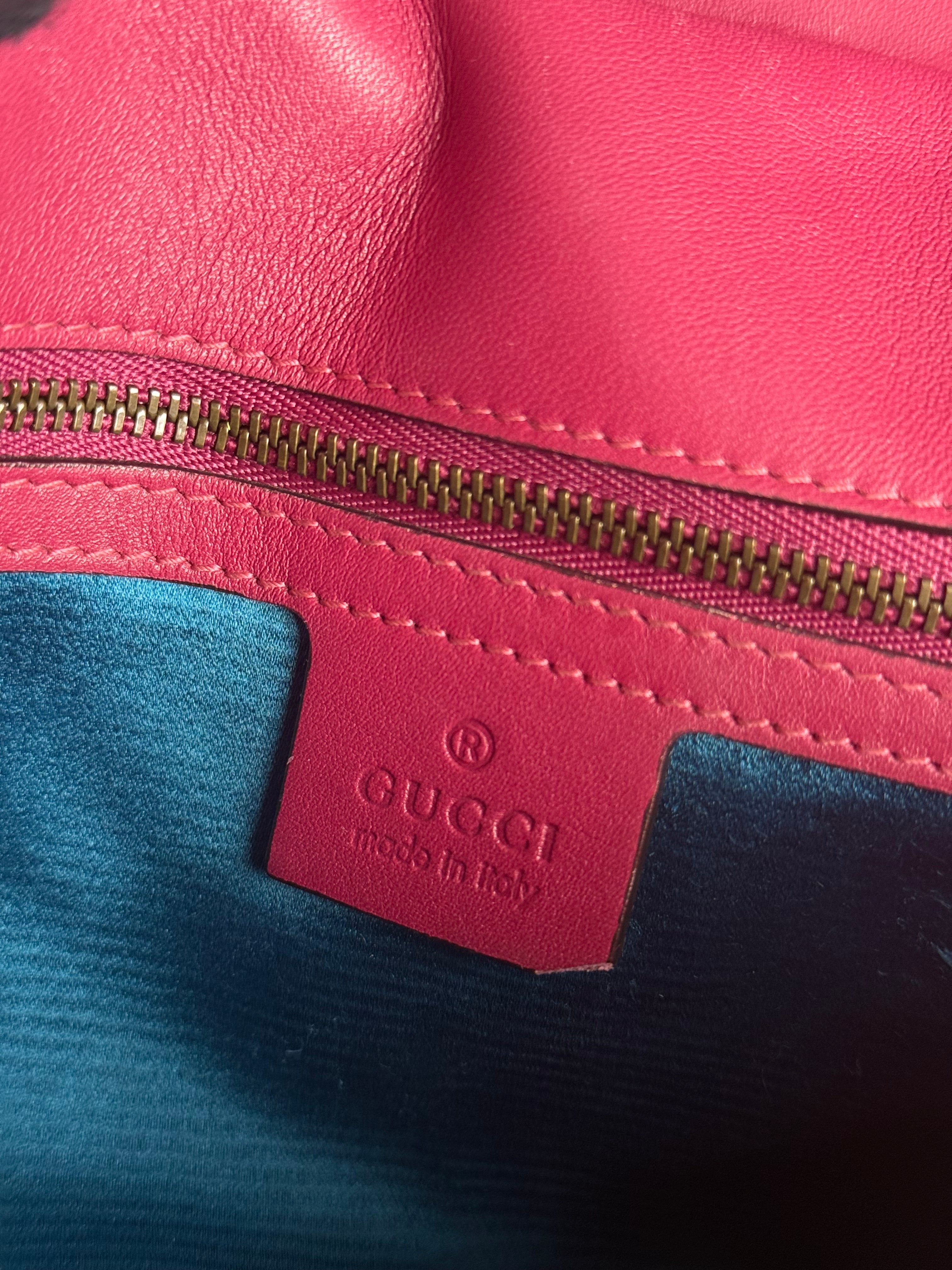 Gucci GG Marmont Pink Velour Chain Bag