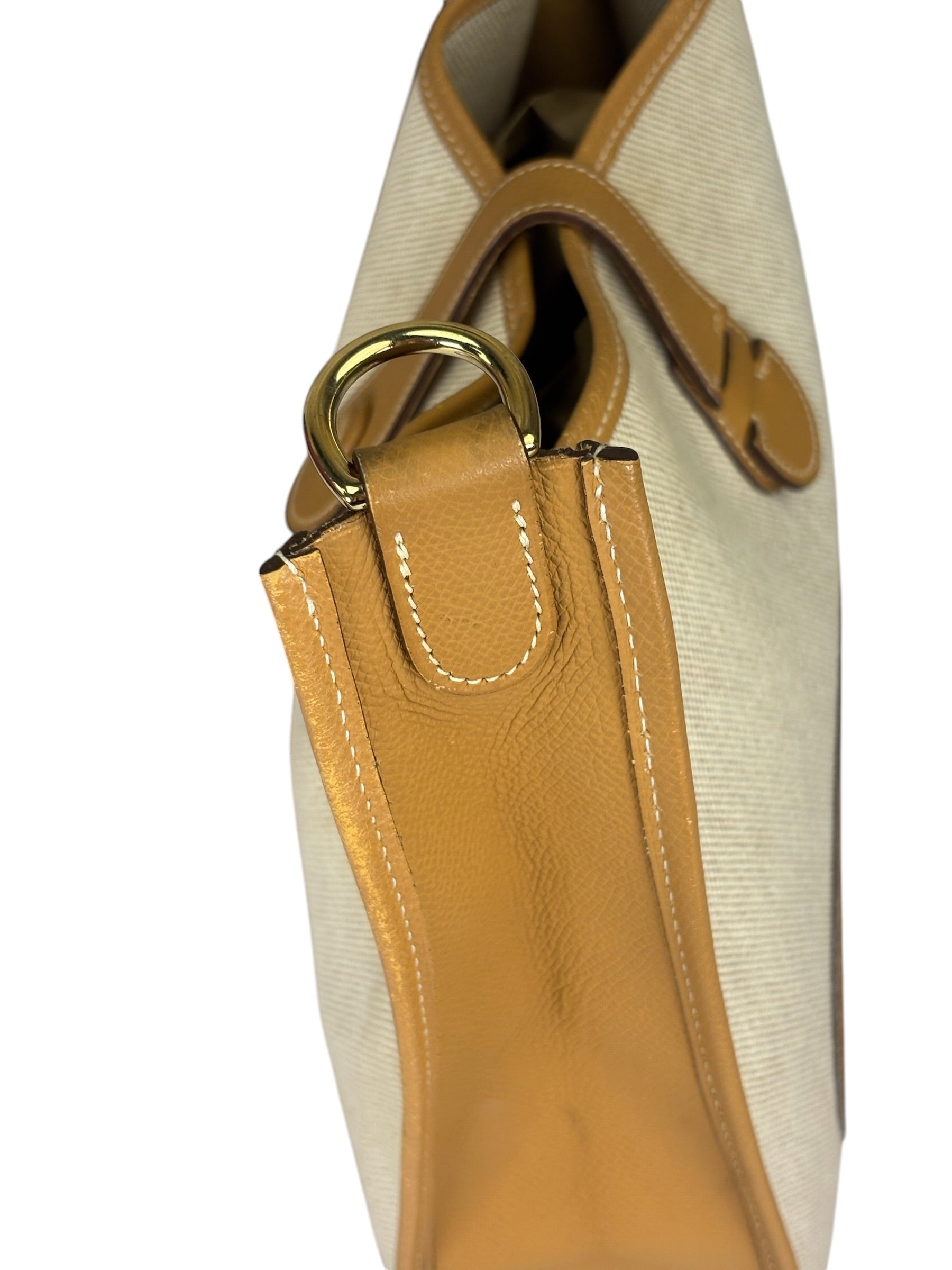 Hermes Brown Leather Trim Evelyne 2004