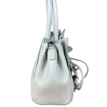 Balenciaga White Leather Bel Air Carry All Handbag