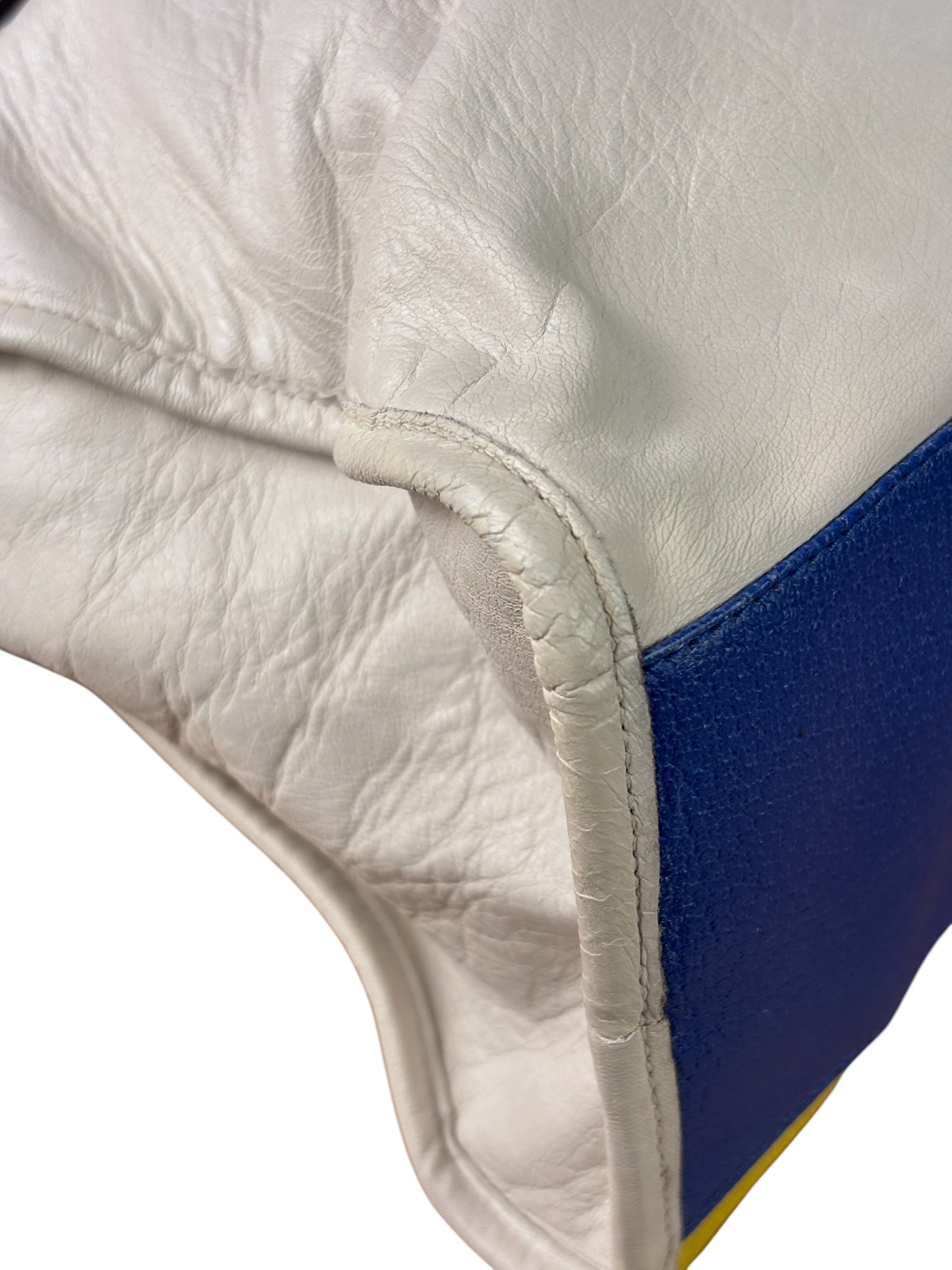 Balenciaga White Multicolor Moto 2Way City Bag