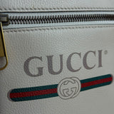 Gucci White Grained Sherry Leather Crossbody