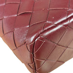 Bottega Veneta Burgundy Leather Intrecciato Bang Bang Vanity Two-Way Bag