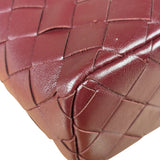 Bottega Veneta Burgundy Leather Intrecciato Bang Bang Vanity Two-Way Bag