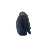 Chanel Blue Leather Diamond Stitch Iridescent Chain Flap Bag 2012