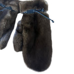 Vintage Brown Fur Mittens