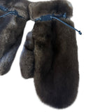 Vintage Brown Fur Mittens