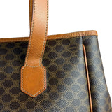 Celine Vintage Macadam Canvas Shoulder Tote