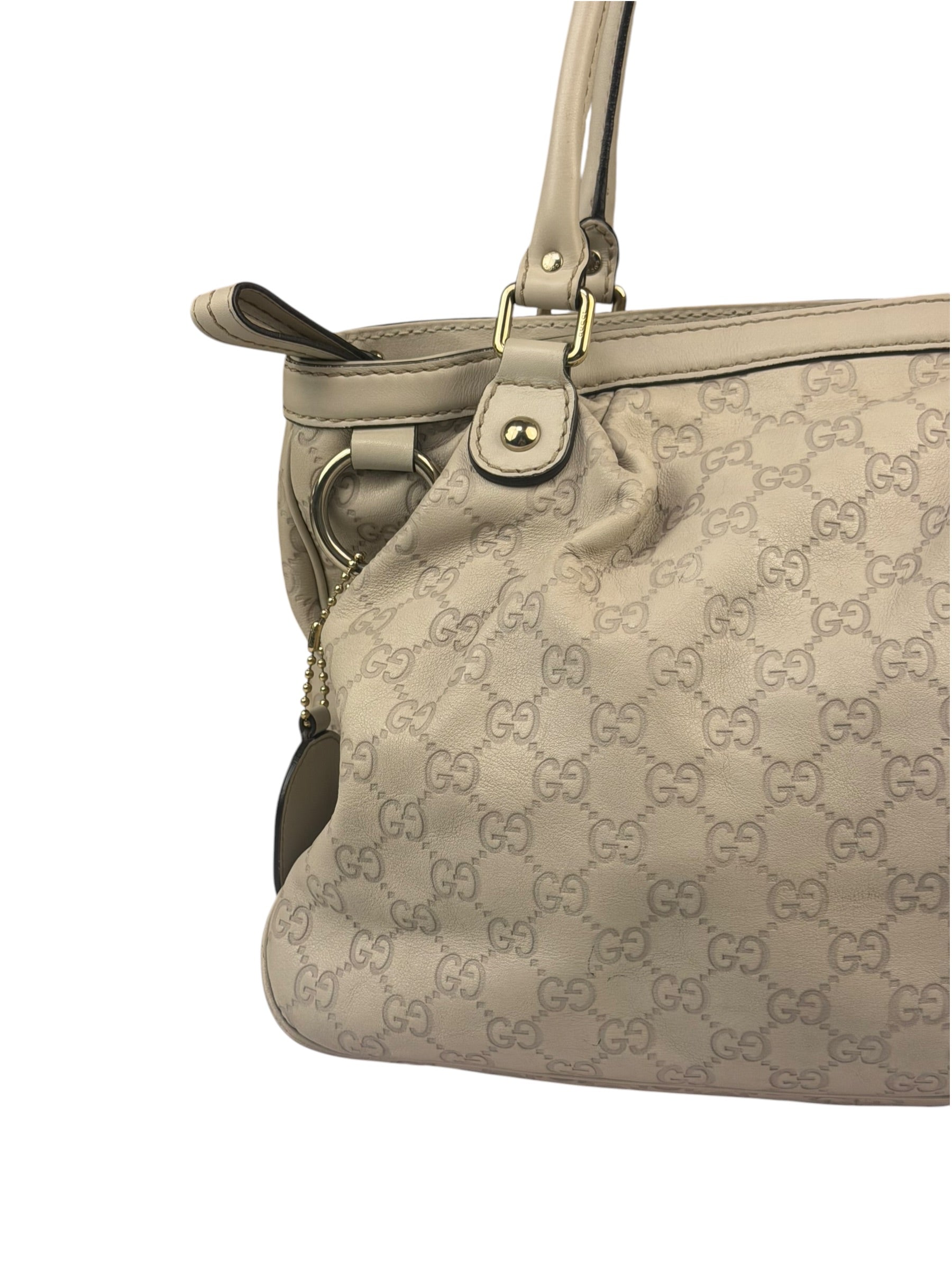 Gucci Beige Guccissima Medium Sukey Shoulder Tote
