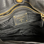 Prada Black Leather Vitello Daino Handbag