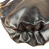 Coach Black Poppy Liquid Gloss Leather Storypatch Hobo Bag