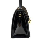 Dolce & Gabbana Black Patent Leather Borsa A Mano Two-Way Bag