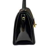 Dolce & Gabbana Black Patent Leather Borsa A Mano Two-Way Bag