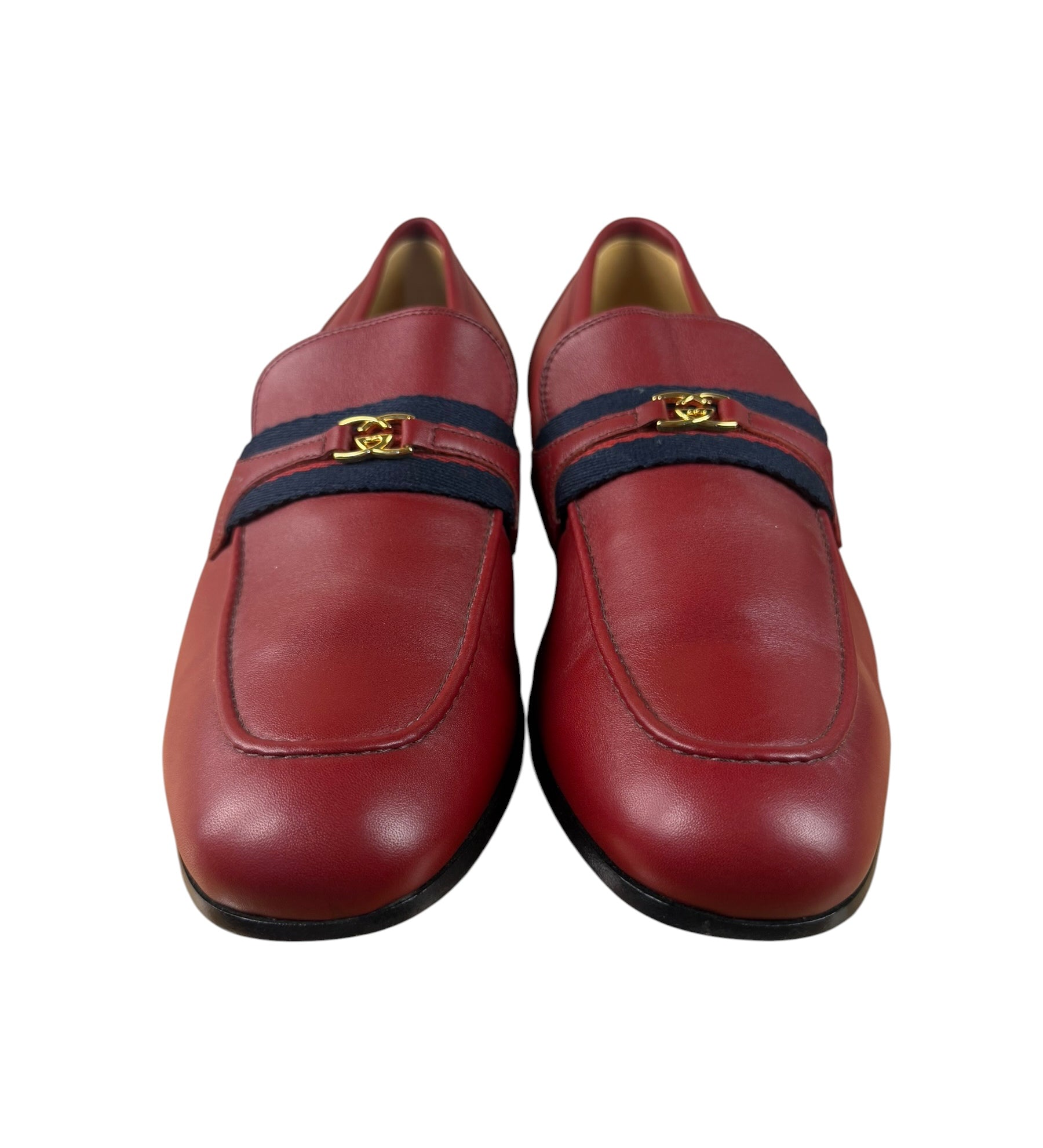Gucci HA HA HA Red Leather Loafers