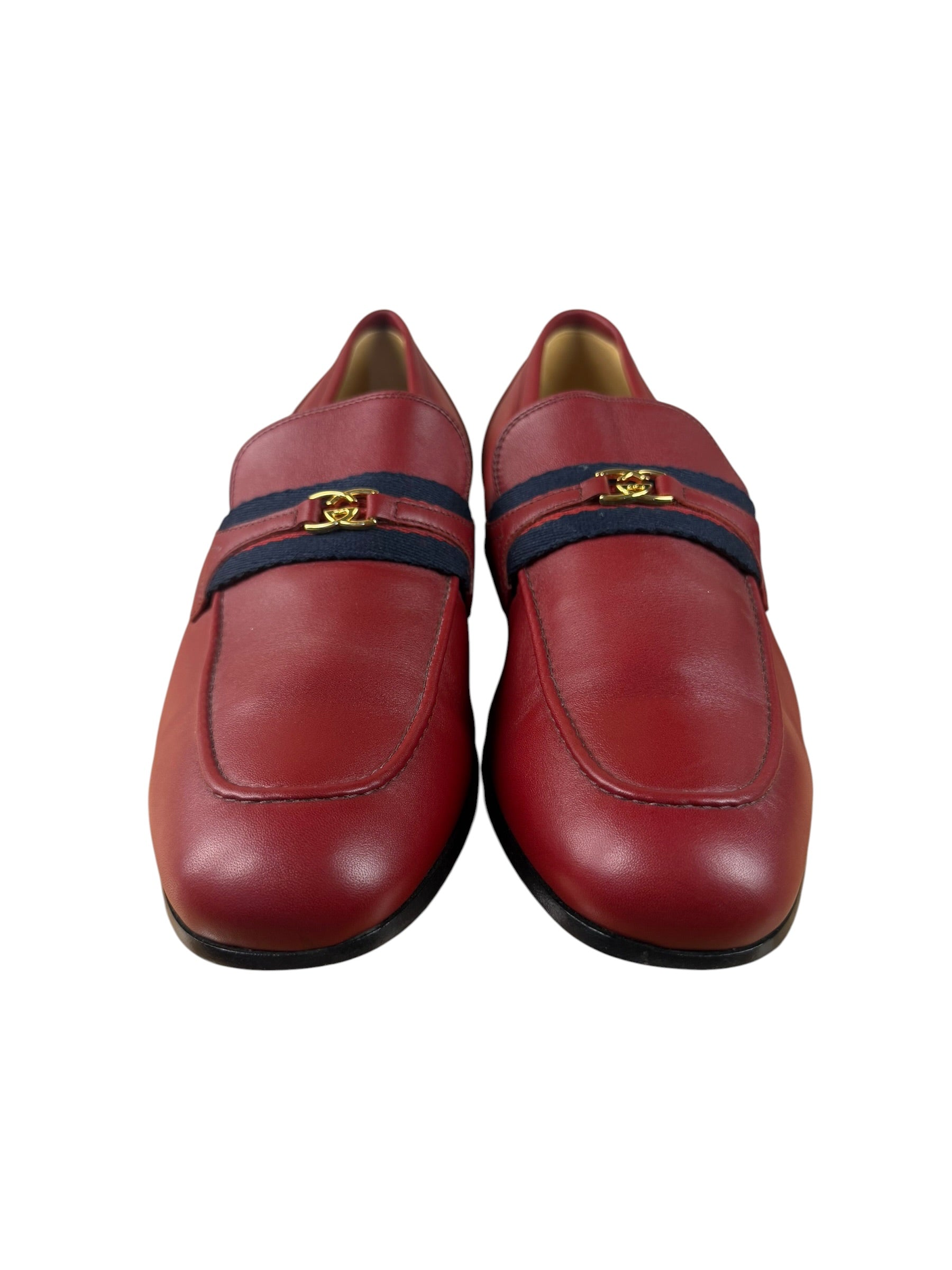 Gucci HA HA HA Red Leather Loafers