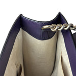 Gucci GG Purple Patent Flap Emily Chain Shoulder Bag