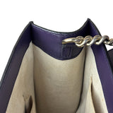 Gucci GG Purple Patent Flap Emily Chain Shoulder Bag